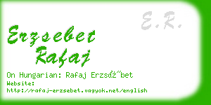 erzsebet rafaj business card